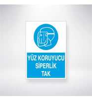 Yüz Koruyucu Siperlik Tak 21x35 Arkası Yapışkanlı Levha