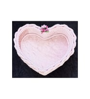 FNT örgü küçük kalp sepet 17*21cm yükseklik 5cm , hediyelik bohçalık çeyizlik