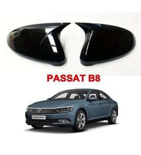 N Passat Uyumlu B8 (2015-2020) Batman Yarasa Ayna Kapağı (Piano Black)