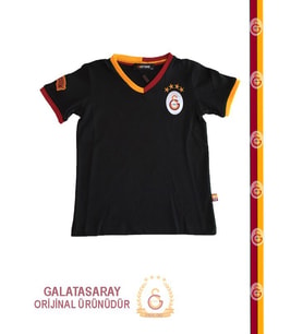 Galatasaray Çocuk Lisanslı Armalı Siyah Tshirt C12005