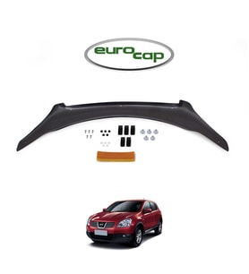EUROCAP Nissan Qashqai Ön Kaput Maskesi Koruma Rüzgarlığı Deflektör 3mm Akrilik Parlak 2007-2010