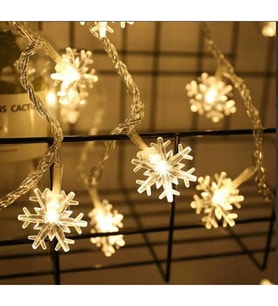 Kar Tanesi 5m 28 Led Gün Işığı kartanesi:4cm PİLLİ 2 KADEMELİ