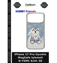 iPhone 17 Pro Uyumlu MagSafe İşlemeli N-YSMC Kılıfı 3D Akıllı Kapak
