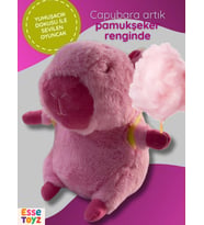Yumuşacık ve Gerçekçi: 33 cm Pembe Pamuk Şeker  Cappybara Peluş Oyuncak