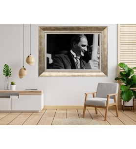 Gümüş Çerçeveli Atatürk Tablo as143