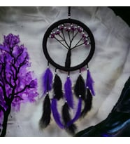 Mor İncili Hayat Ağacı Dream Catcher