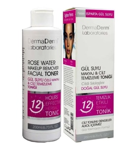 DermaDerm Gül Suyu Makyaj Cilt Temizleme Toniği 200ml Tonik