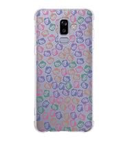 Samsung Galaxy J8 (2018)  Köşe Korumalı Antişok Kapak Hello Kitty Tasarımlı Şeffaf Silikon Kılıf
