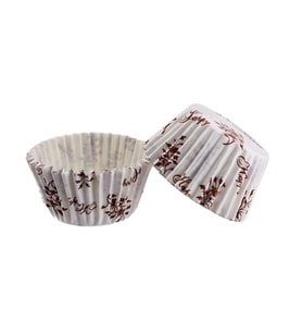 Cupcake Kalıbı Pet Kapsül  Kek Kalıbı 48X34 MM (100 Adet)  Sarmaşık Desenli