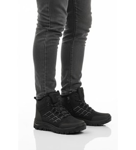 Ayakmod Füme İçi Kürklü Kaymaz Taban Unisex Bot 700 G (Siyah)
