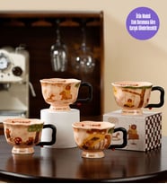 Pastel Fiyonk Temalı Seramik Kupa
