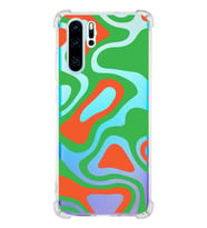PrintiFy Huawei P30 Pro Köşe Korumalı Renkli Desen Tasarımlı Şeffaf Silikon Kılıf