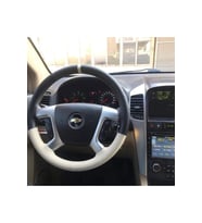 DİKİŞLİ DERİ DİREKSİYON KILIFI SİYAH/BEYAZ DERİ BEYAZ DİKİŞLİ HIZLI KARGO