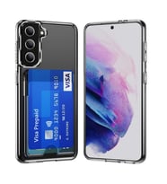 Galaxy S23 Plus Kılıf Zore Ensa Kartlık Bölmeli Şeffaf Kılıf (Renksiz)