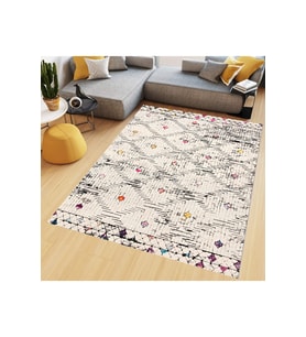 Rovigo Home Dijital Baskı Yıkanabilir Kaymaz Taban Salon Halısı  RVG0670 (Krem)