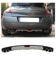 Renault Megane 2 HB Gri Difüzör 4 Krom Egzoz Görünümlü Difizör Arka Ek Body Kit 2002-2009