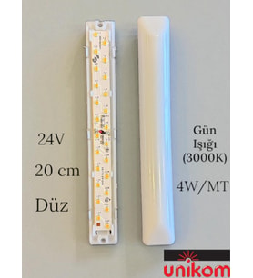 5 Lİ 24V Dekoratif Tente & Pergola Led 20cm Düz Taban -(3000K GÜN İŞIĞI)