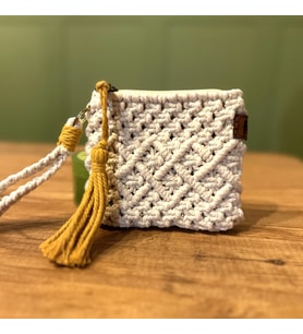 El Örgüsü Makrome Mini Clutch Cüzdan