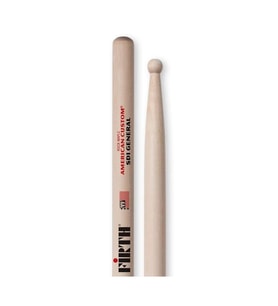 Vic Firth SD1 American Custom General Baget (Profesyonel)  Akçaağaç (Maple) Malzeme, Yuvarlak Ahşap Uç, Bando ve Orkestra İcraları İçin Dünya Standardı Konser Bageti