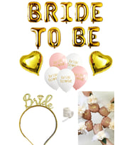Gold Renk Bride To Be Parti Seti Altın Tema Bride Partisi Malzemeleri