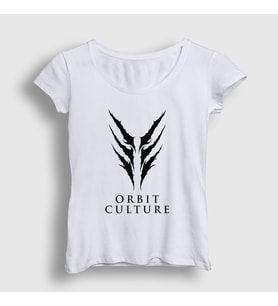 Presmono Kadın Beyaz Logo Orbit Culture T-Shirt 454218tt (Beyaz)