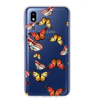 PrintiFy Samsung Galaxy A2 Core ile Uyumlu 1mm Slim Fit Water Color 2 Baskılı Şeffaf  Kılıf