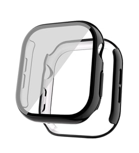 Apple Watch 10 42mm Uyumlu Sert PC Kasa Electroplatink Çerçeveli Ekran Koruyucu Zore Watch Gard 36 (Siyah)