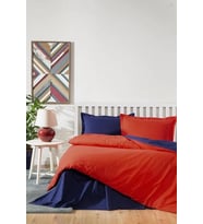 Mulvxurg  Urg02  Çift Kişilik Nevresim Takımı Colormix Kırmızı Lacivert (Mulvix)