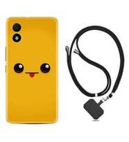 TCL 303 Kılıf Resimli Boyun Askılı İpli Desenli Silikon Series Yellow Sweet 1817