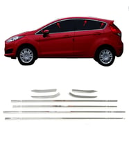 Ford Fiesta Cam Çıtası Çerçevesi Kromu Nikelajı Komple Set 2009-2017