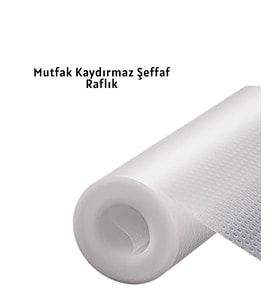 kaydırmaz şeffaf raflık