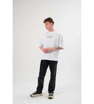 Erkek Baskılı T-Shirt Kısa Kol Bisiklet Yaka Regular Fit Rahat Kalıp Günlük Tişört - Beyaz