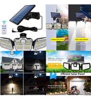 Solar Panelli Uzaktan Kumandalı 122 Led Bahçe Aydınlatması