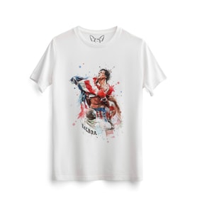 Rocky balboa Tasarımlı Baskılı Beyaz Tshirt