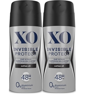 XO Deodorant 150ML Men-Erkek Invisible & Protect (2 Li Set)