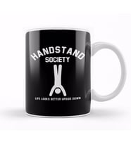 Handstand Society Life Looks Better Upside Down Kupa Bardak Porselen