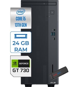 Asus Expertcenter P500MV Intel Core İ5-13420H 24GB Ddr5 4tb SSD Freedos 4GB/GT730 Minitower Masaüstü Bilgisayar WD5136216512B0DF10+Zettausbbellek