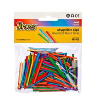 Brons Ahşap Kibrit Çöpü Renkli Br-912 - 2 paket