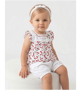 Caramell Bebek Takımı - 3 lü - TKK6173 - Cherry - Beyaz