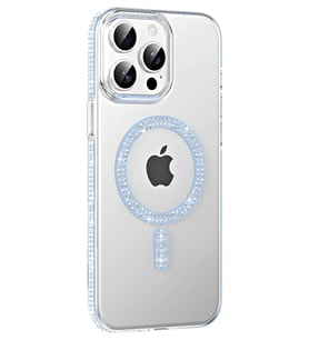 Durukar® iPhone 14 Pro Max Move Taşlı Magsafe Kapak - Mavi