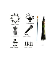 Hayalperest Modeller Tüp Kına ve Fırça hediyeli Tattoo Geçici Dövme Seti