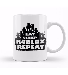 Eat Sleep Roblox Repeat 01 Kupa Bardak Porselen