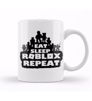 Eat Sleep Roblox Repeat 01 Kupa Bardak Porselen