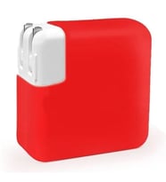 Coverzone Apple ile uyumlu G�� Adapt�r� Silikon K?l?f 85 W, 87 W - ve 96 W USB-C G�� Adapt�r� Silikon K?l?f Koruma Macbook ile uyumlu G�� Adapt�r� Renkli K?l?f (K?rm?z?, 96W)