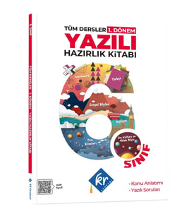 6. Sınıf Tüm Dersler 1. Dönem Yazılı Hazırlık Kitabı KR Akademi Yayınları