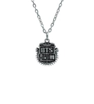 BTS Army Künye - Minimal Erkek Kadın Kolye Antik Gümüş Kaplama - 60 cm Düz Zincir