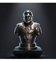 Riva Self Avengers Thor Dekoratif Masaüstü Aksesuarı - Zırh Detaylı Koleksiyon Büstü (Bronz)