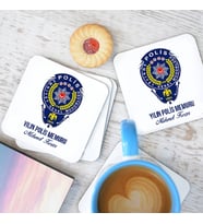 Kişiye Özel Polislere Özel Bardak Altlığı 4'lü Set