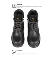 Hakiki Deri Hafif Soğuk Geçirmez Kaymaz Kauçuk alt ve Rahat İç Taban Kışlık Unisex 36 37 38 39 40 4