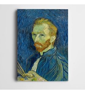 Vincent Van Gogh Self Portrait Blue Color Kanvas Tablo